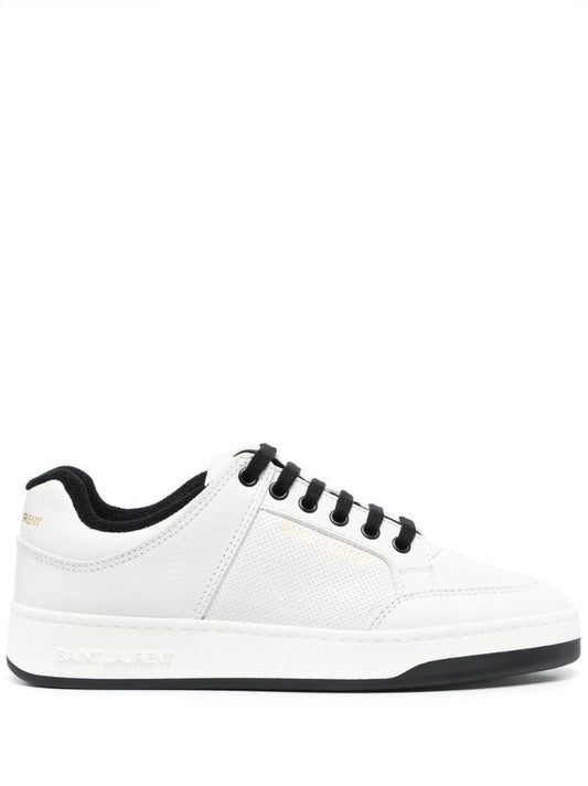 White Sl/61 Low Top Leather Sneakers