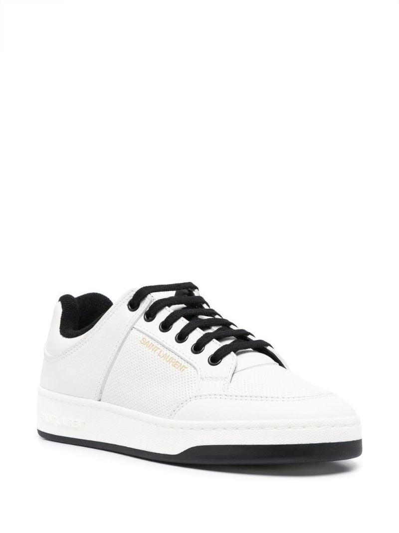 White Sl/61 Low Top Leather Sneakers
