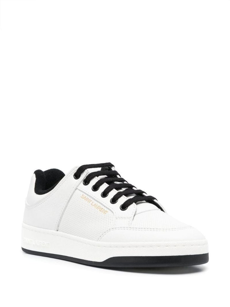 White Sl/61 Low Top Leather Sneakers
