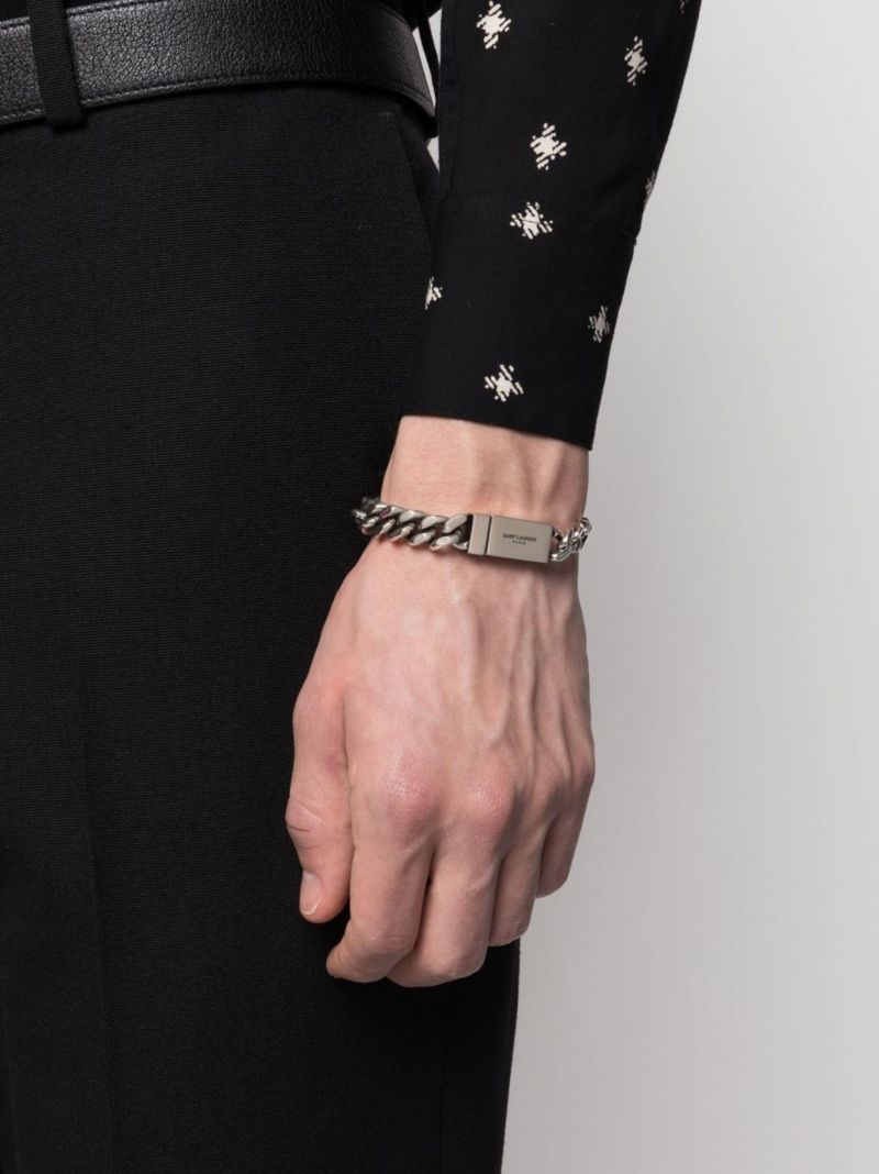 Silver-tone Curb Chain Bracelet