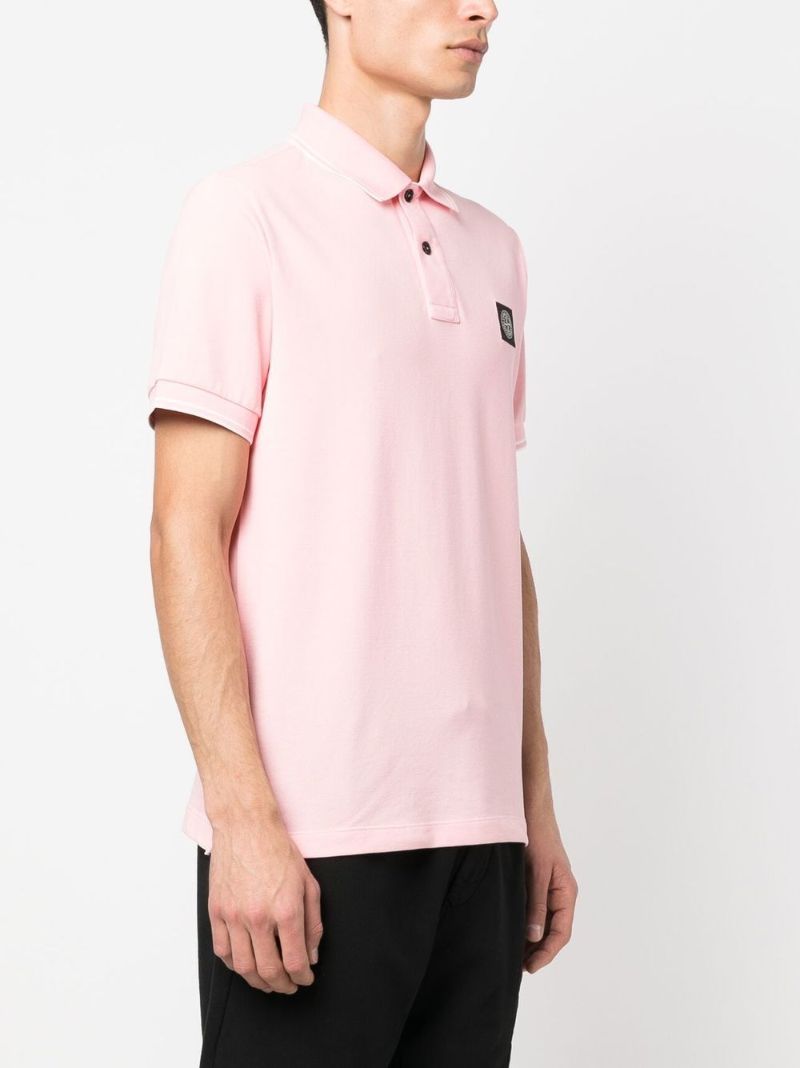 Pink Compass Patch Polo Shirt