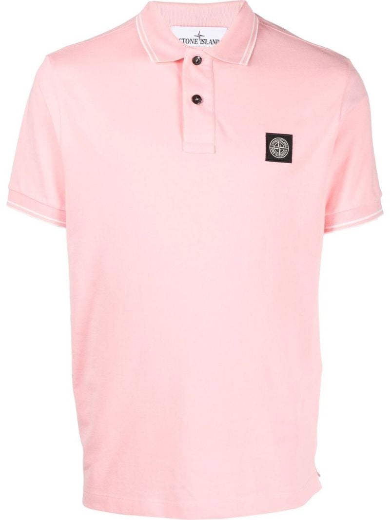 Pink Compass Patch Polo Shirt