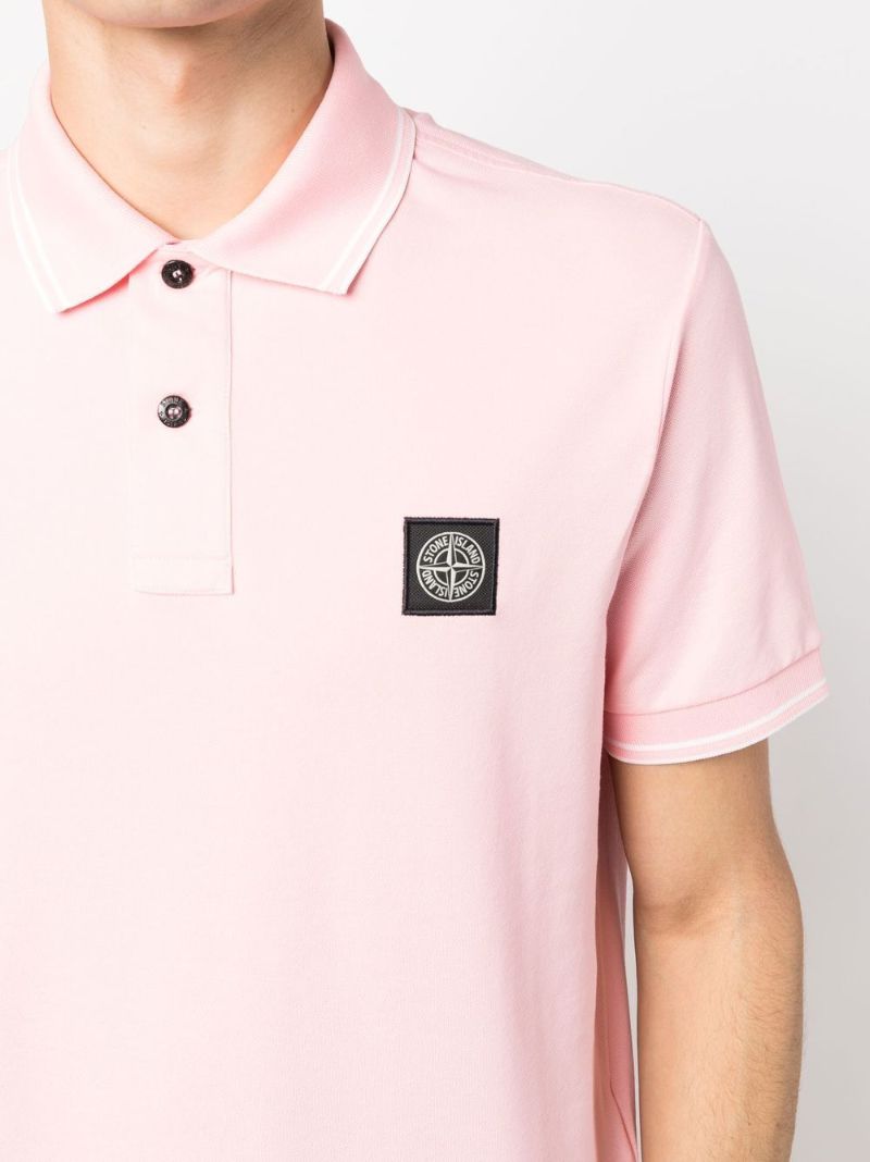 Pink Compass Patch Polo Shirt