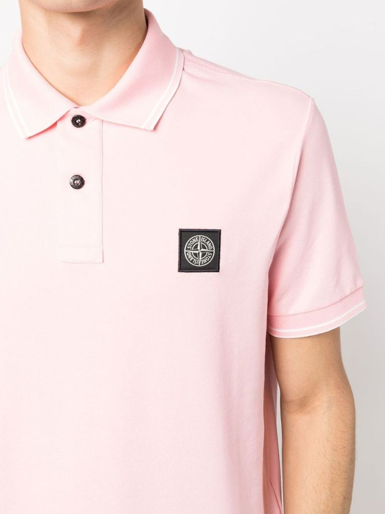 Pink Compass Patch Polo Shirt