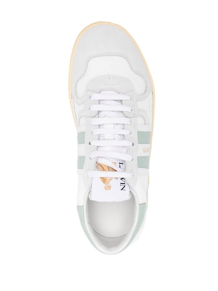 White Clay Low Top Leather Sneakers