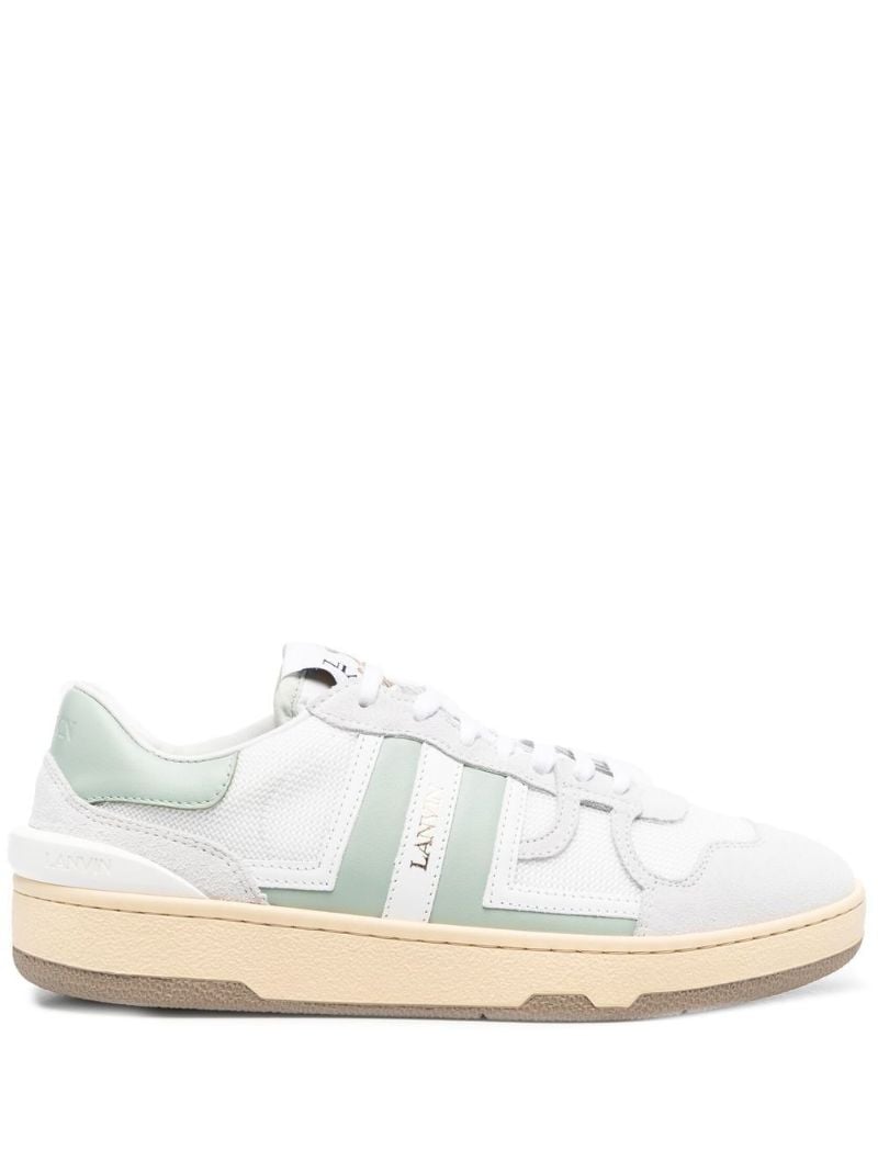 White Clay Low Top Leather Sneakers