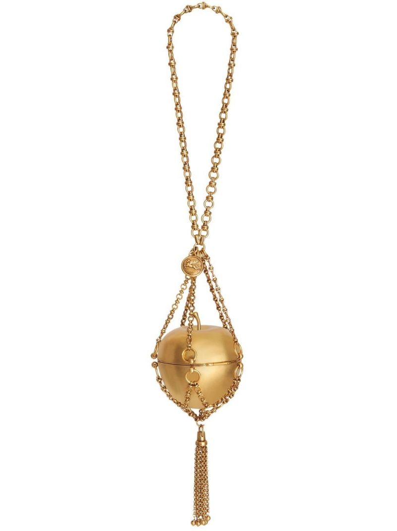 Gold-tone Chain Apple Motif Mini Bag