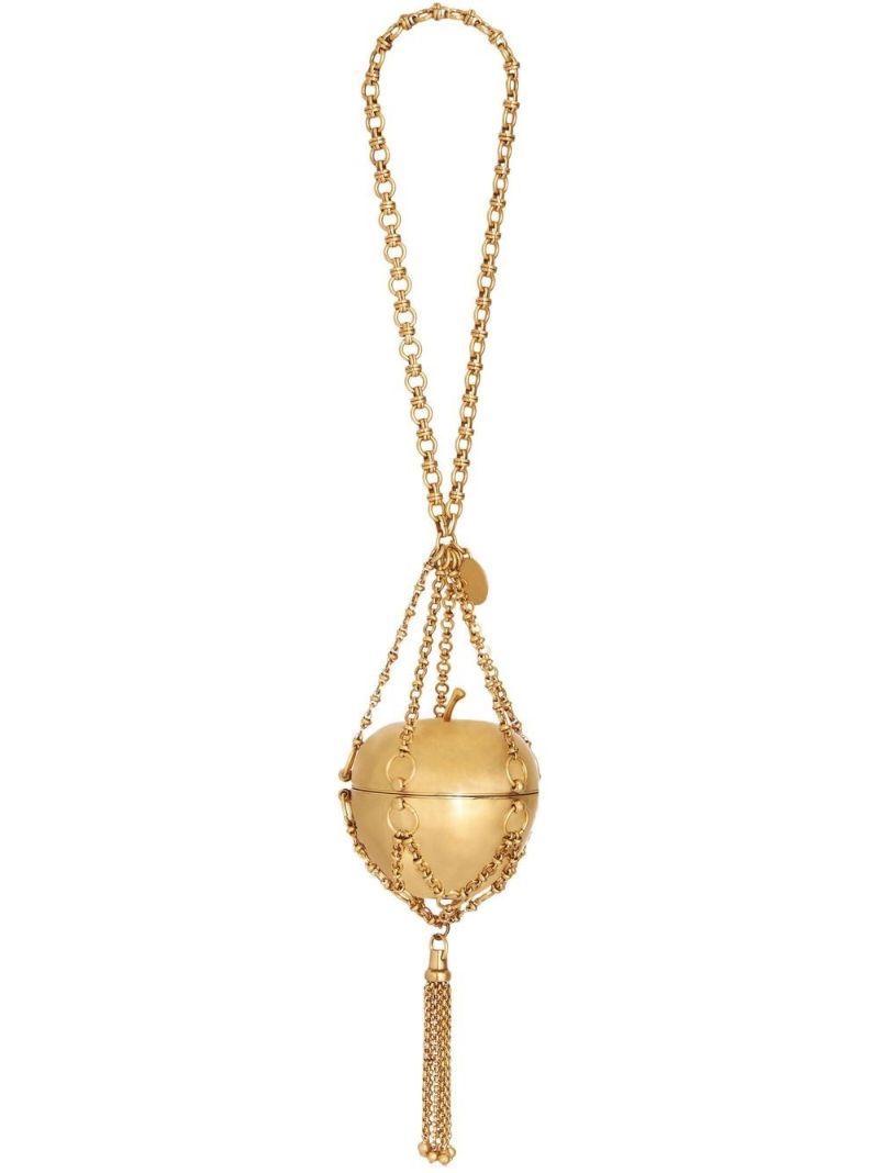 Gold-tone Chain Apple Motif Mini Bag