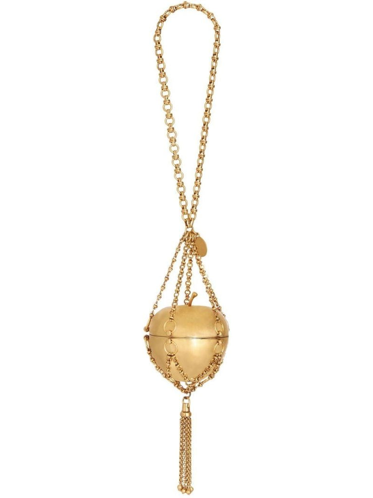Gold-tone Chain Apple Motif Mini Bag