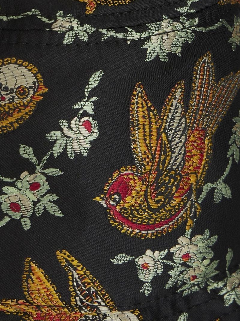Black Bird Jacquard Bucket Hat