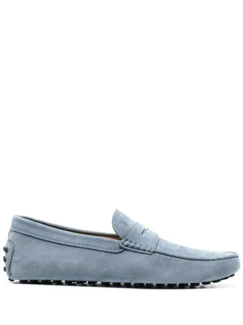 Blue Gommino Suede Loafers