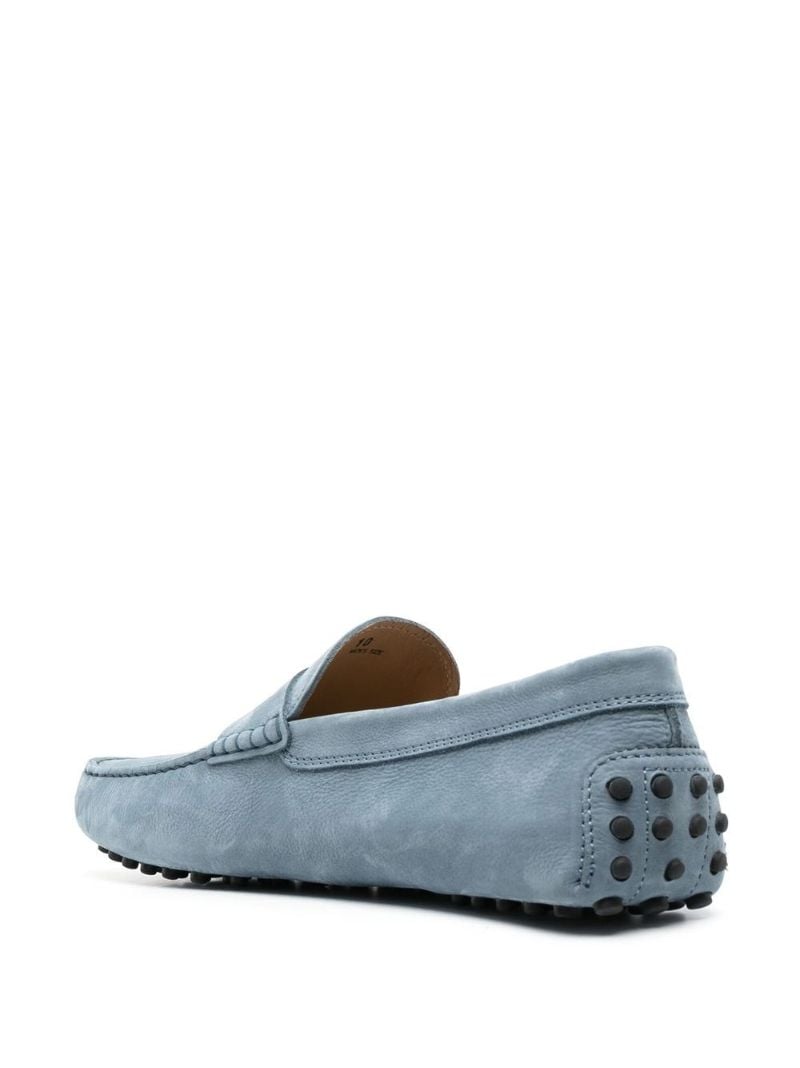 Blue Gommino Suede Loafers