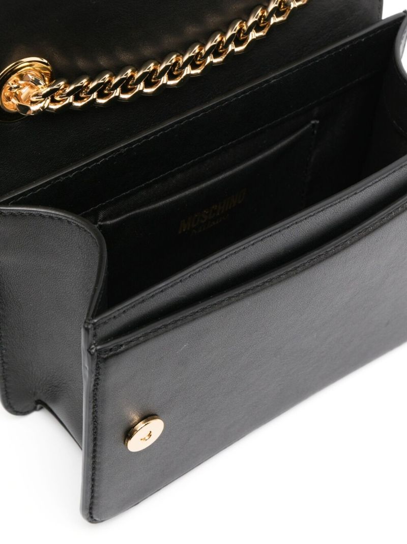 Black Inflatable-heart Embellished Shoulder Bag