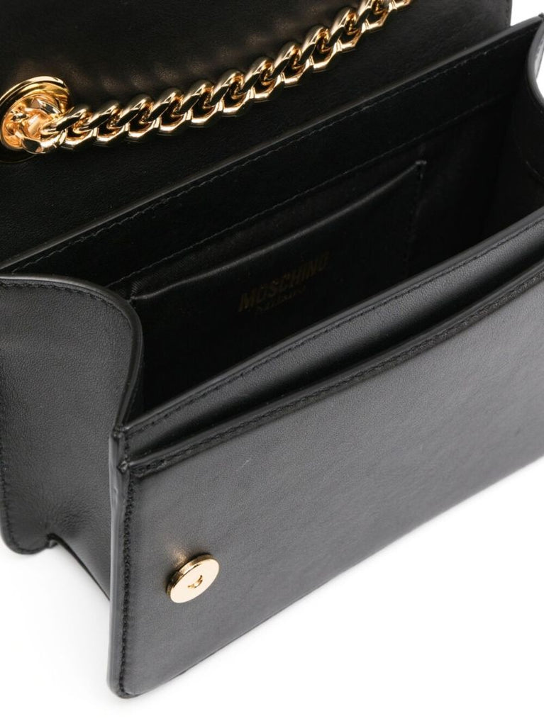 Black Inflatable-heart Embellished Shoulder Bag