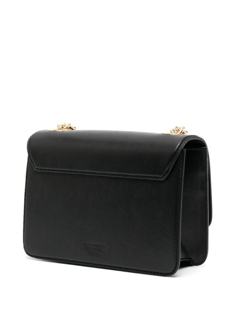 Black Inflatable-heart Embellished Shoulder Bag