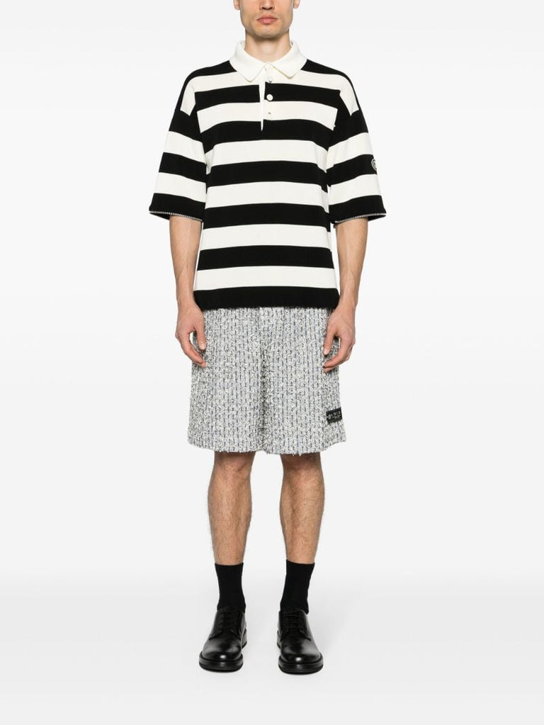 Black and White Convertible Polo Shirt