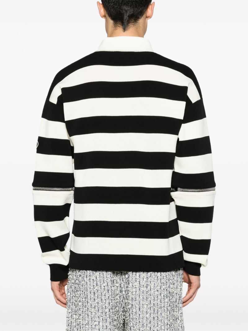 Black and White Convertible Polo Shirt