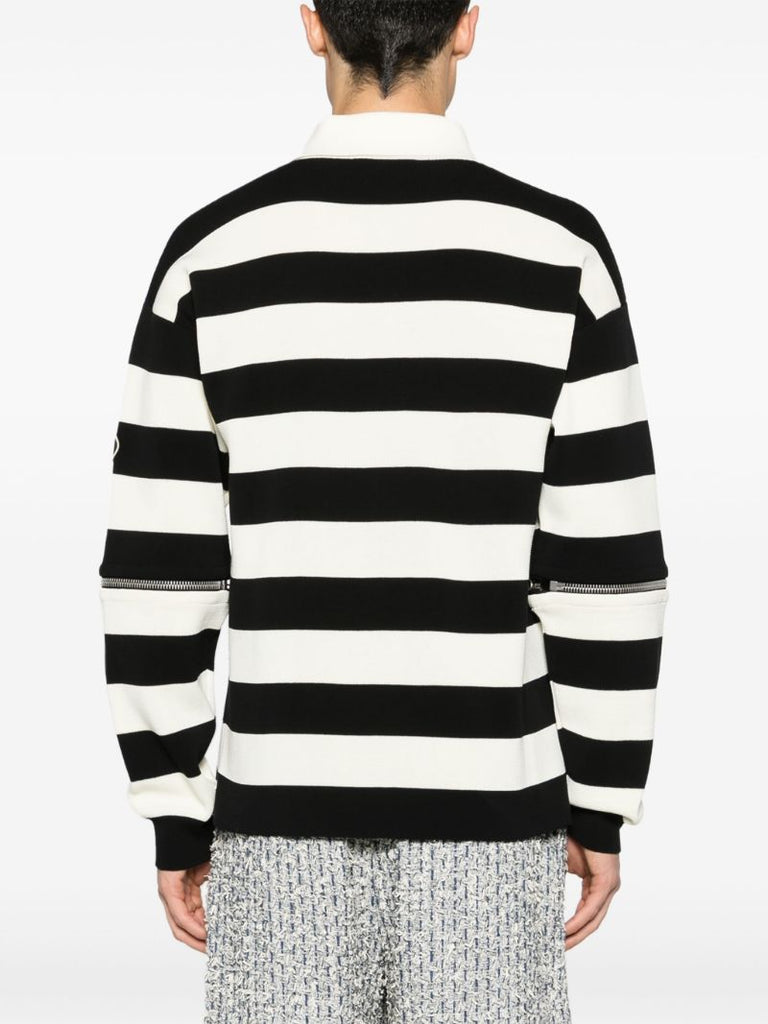 Black and White Convertible Polo Shirt