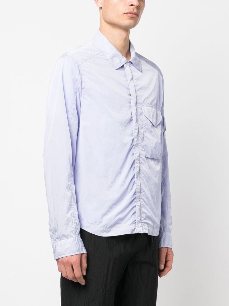 Blue Lens Detail Shirt Jacket