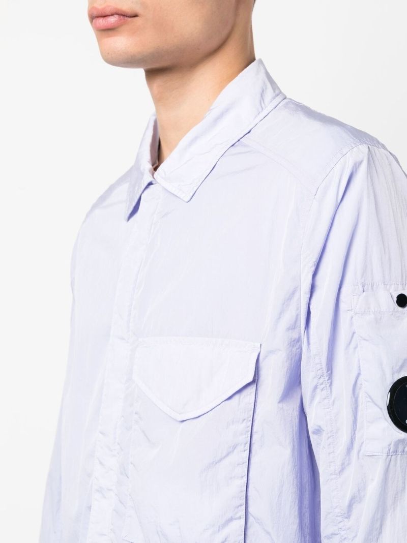 Blue Lens Detail Shirt Jacket