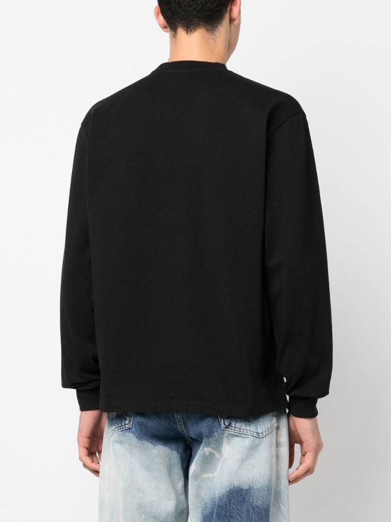 Black Temple Print Long Sleeve T-shirt