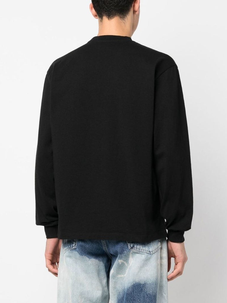 Black Temple Print Long Sleeve T-shirt
