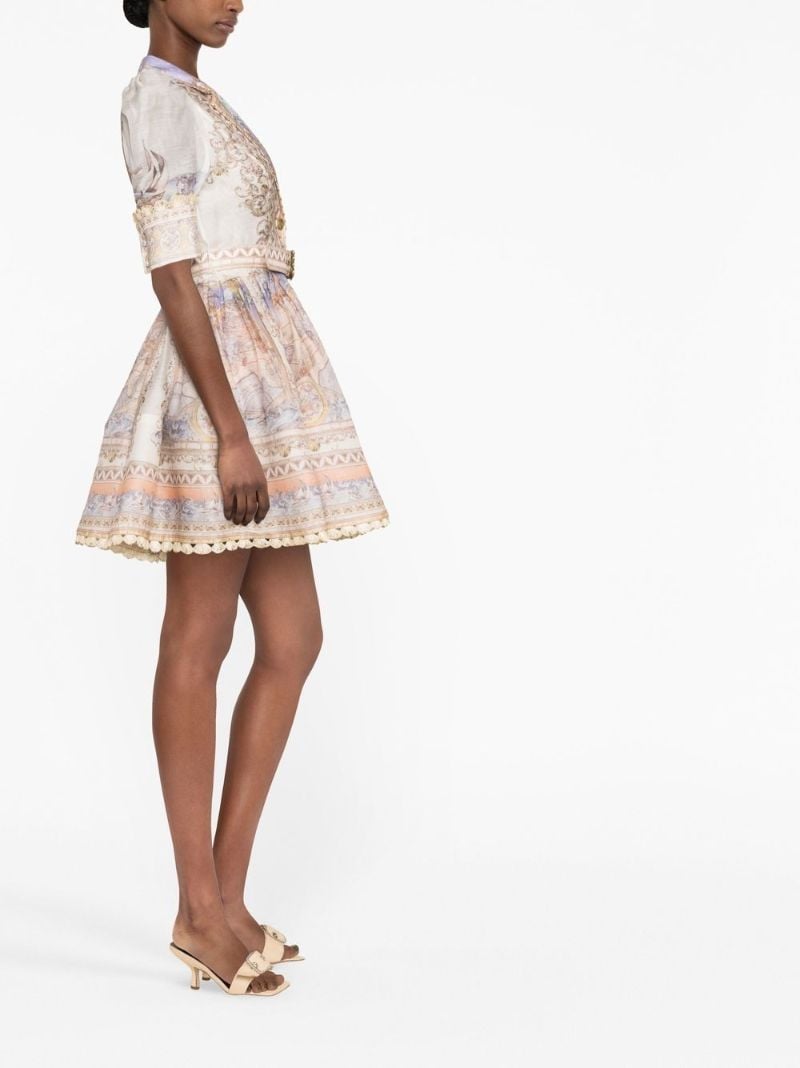 Neutral High Tide Mini Shirt Dress