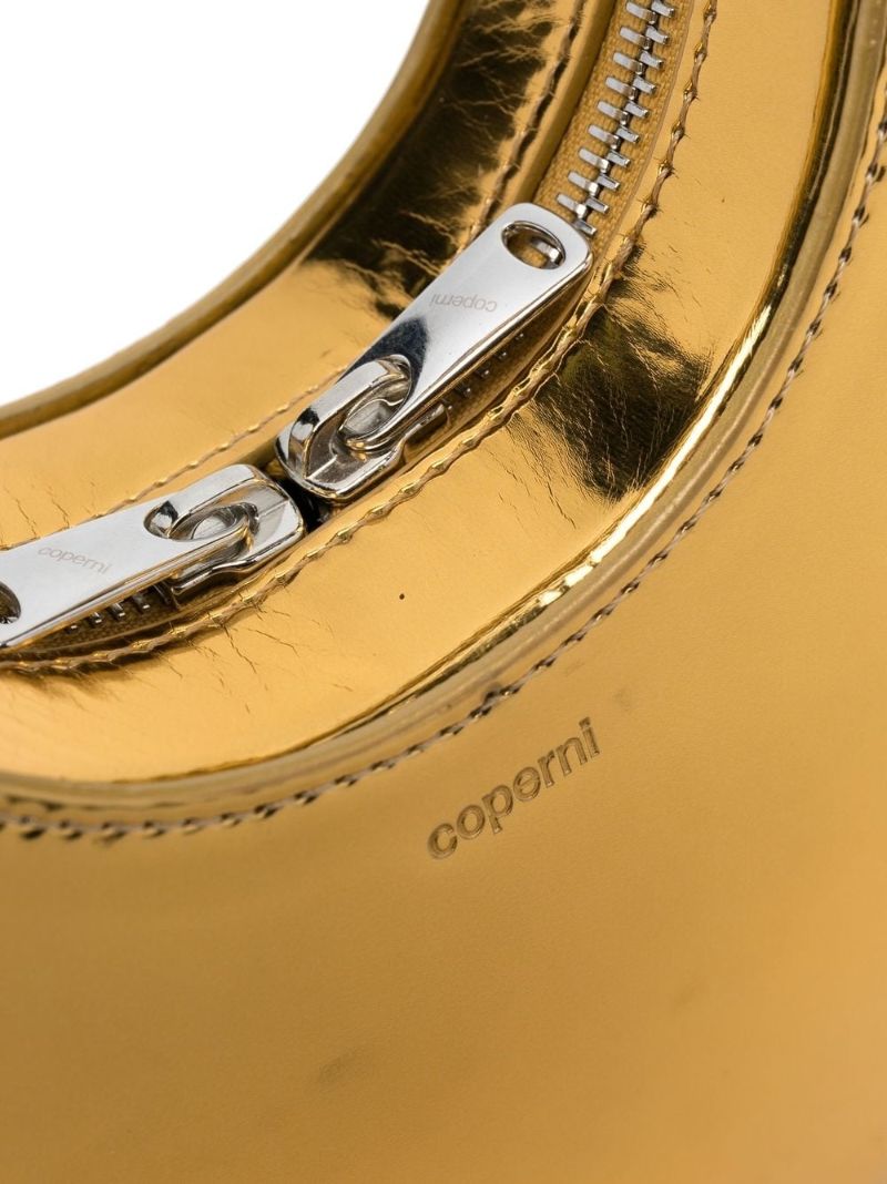Gold-tone Swipe Top Handle Mini Bag