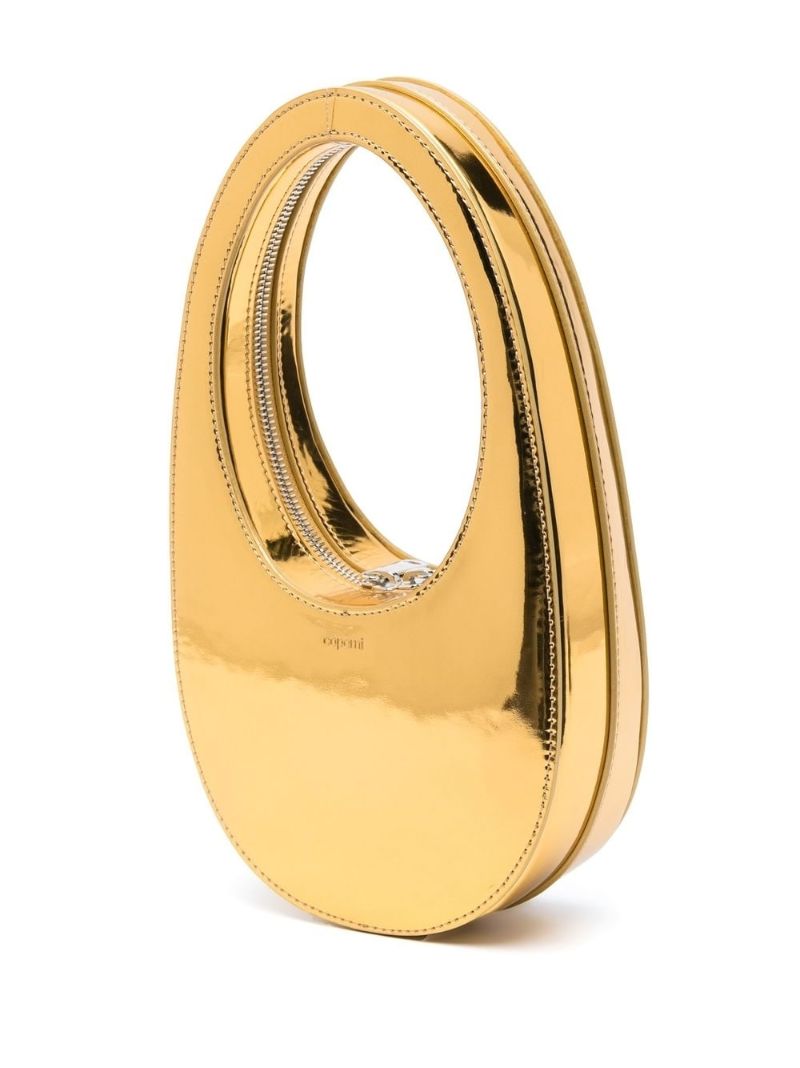 Gold-tone Swipe Top Handle Mini Bag