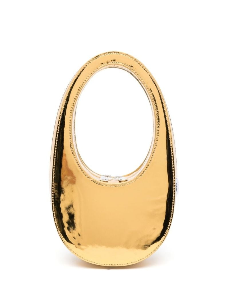 Gold-tone Swipe Top Handle Mini Bag