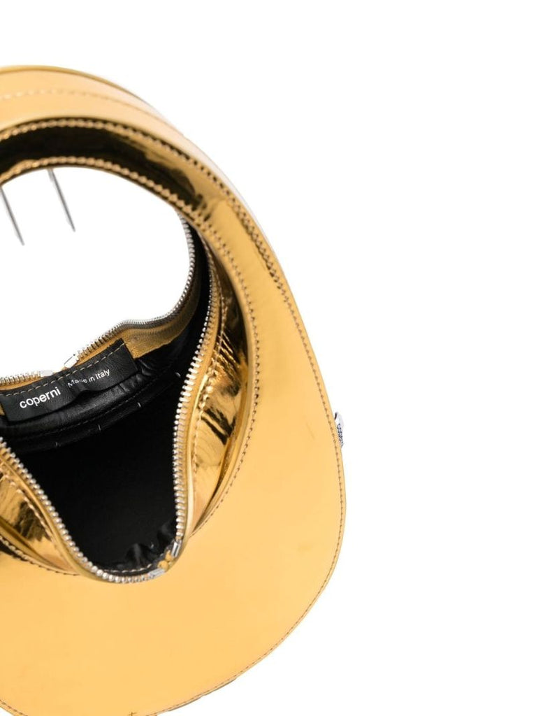 Gold-tone Swipe Top Handle Mini Bag