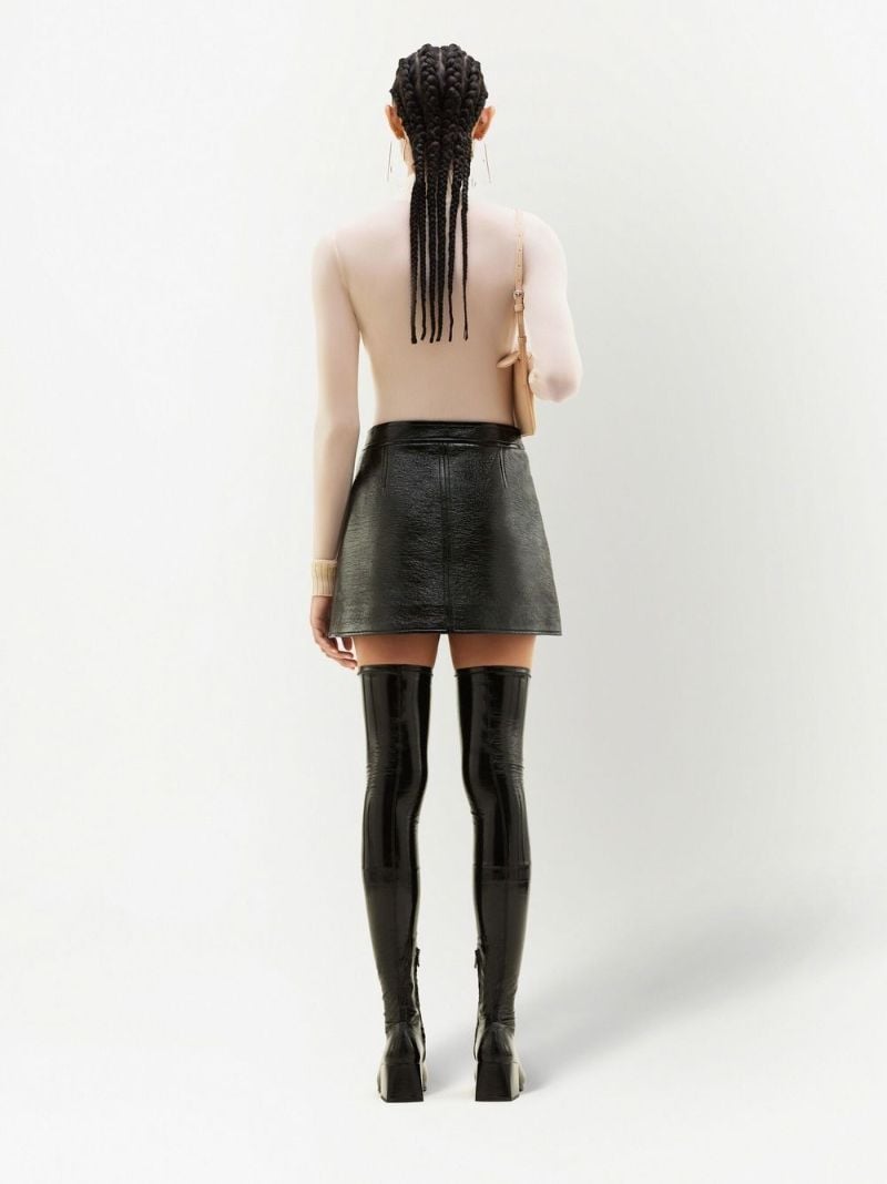 Black Reedition Vinyl Mini Skirt