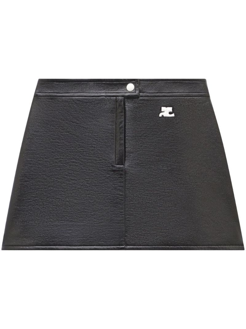 Black Reedition Vinyl Mini Skirt