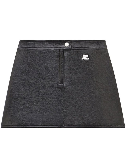 Black Reedition Vinyl Mini Skirt