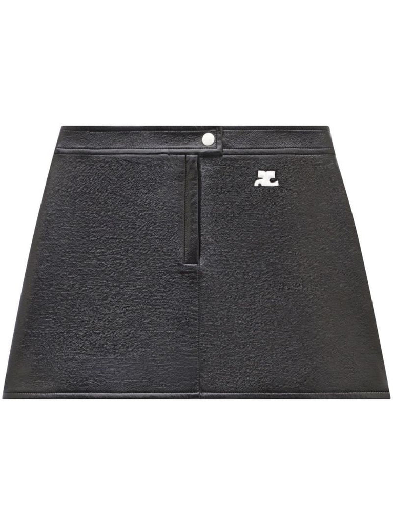 Black Reedition Vinyl Mini Skirt