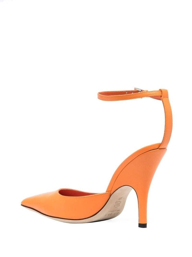 Orange 70 Leather Pumps