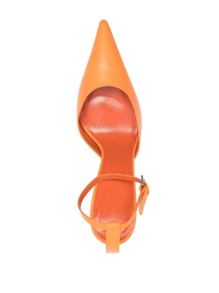 Orange 70 Leather Pumps
