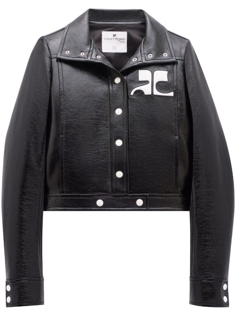 Black Iconic Vinyl Jacket