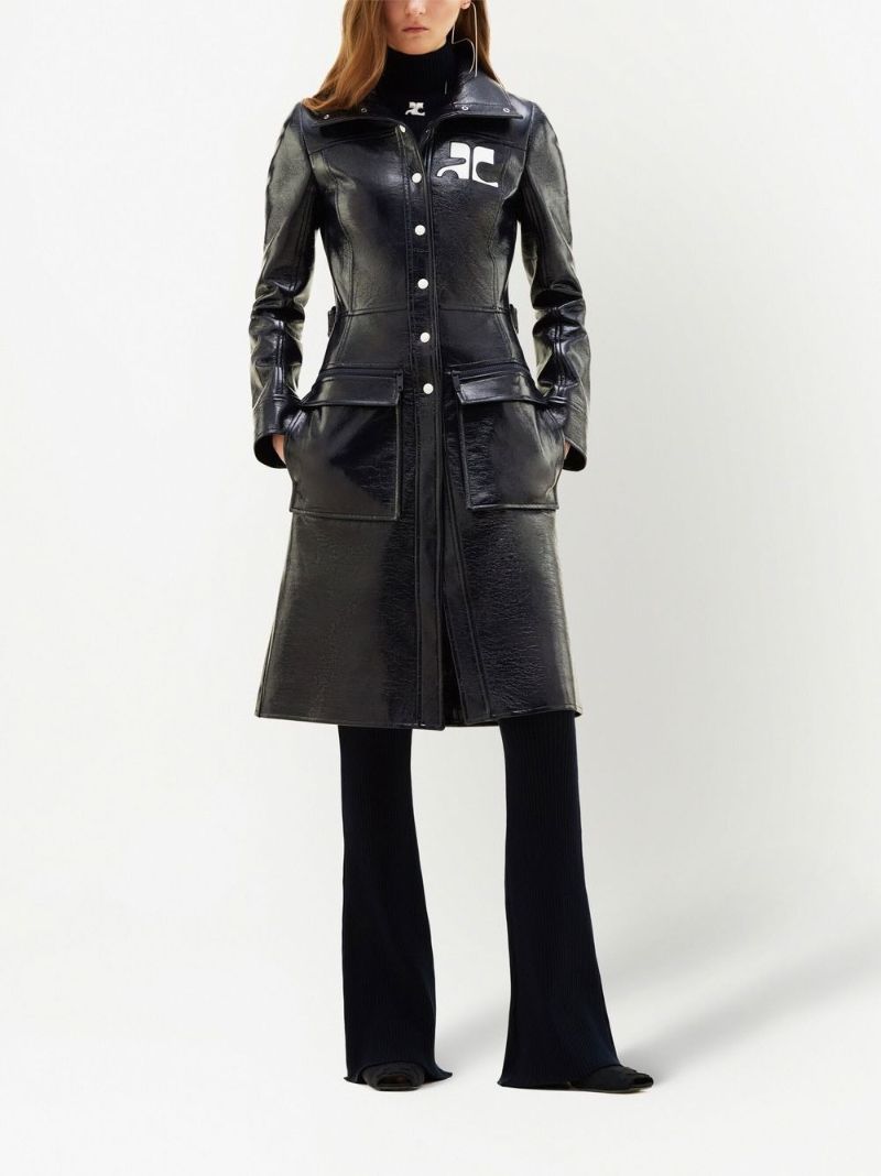Black Reedition Vinyl Trench Coat