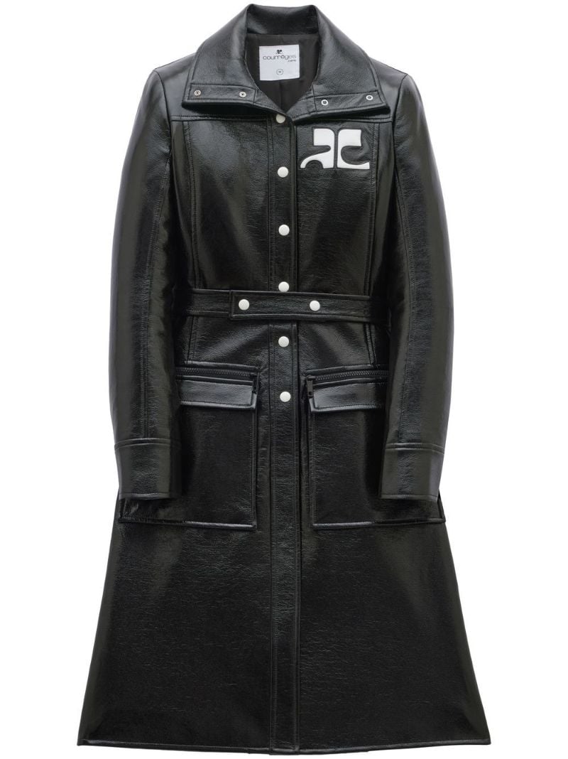 Black Reedition Vinyl Trench Coat