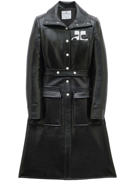 Black Reedition Vinyl Trench Coat