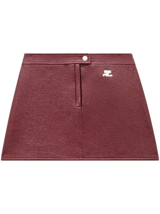 Red Reedition Vinyl Mini Skirt