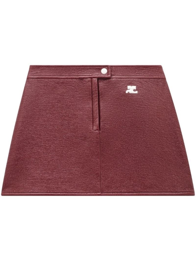 Red Reedition Vinyl Mini Skirt