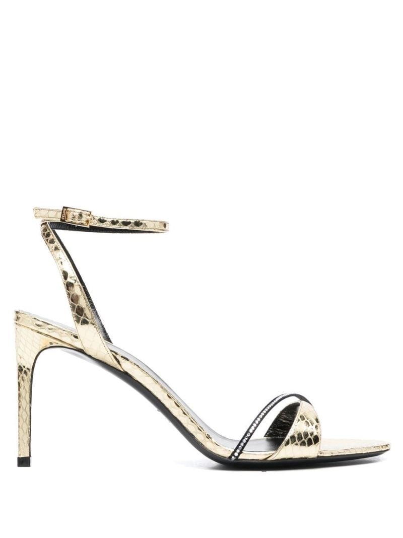 Gold Soir 85 Leather Sandals