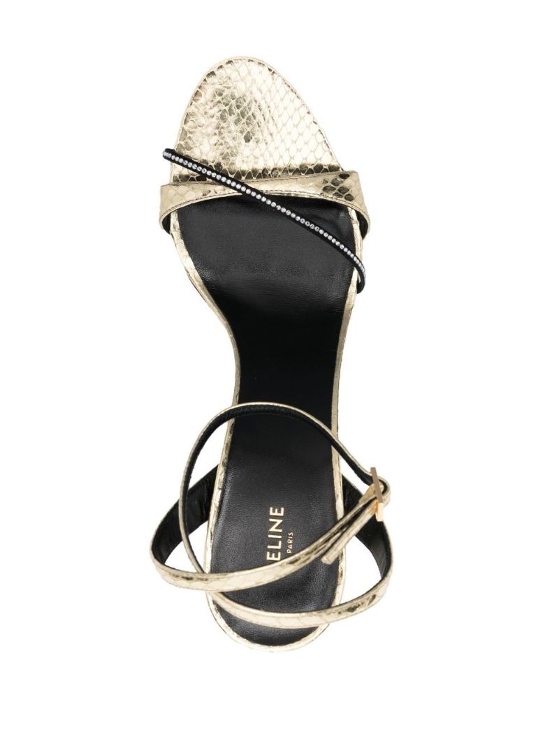 Gold Soir 85 Leather Sandals