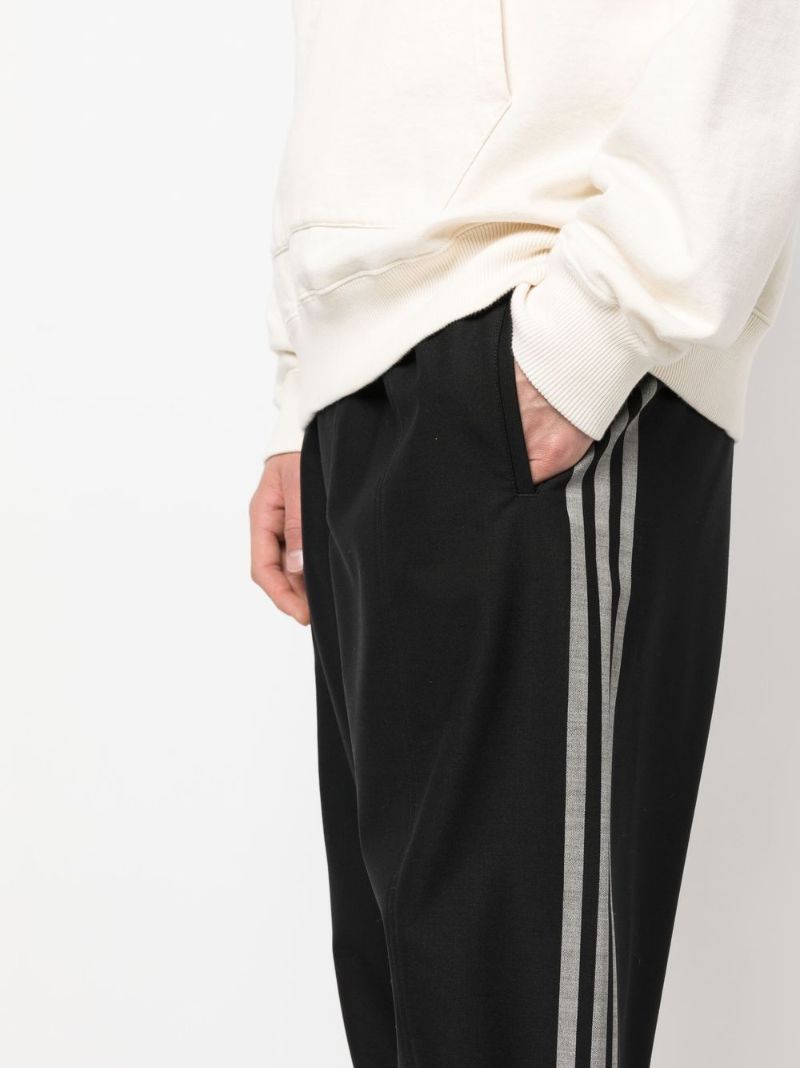 Black 3-stripes Refined Cuffed Track Pants