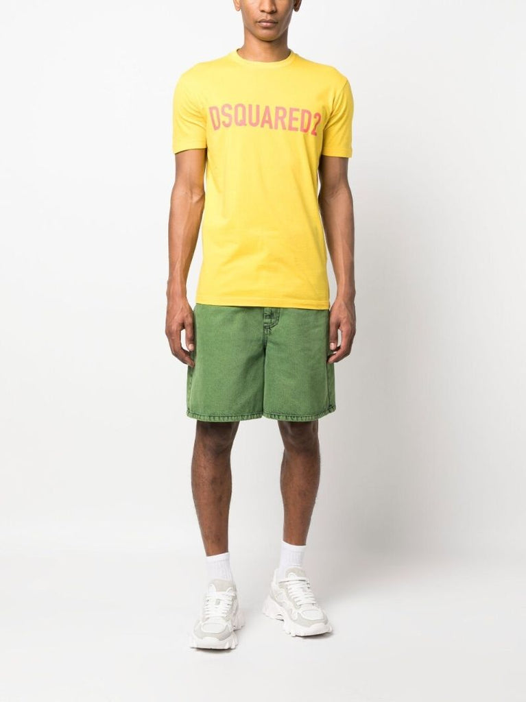 Yellow Logo-print Short-sleeve T-shirt