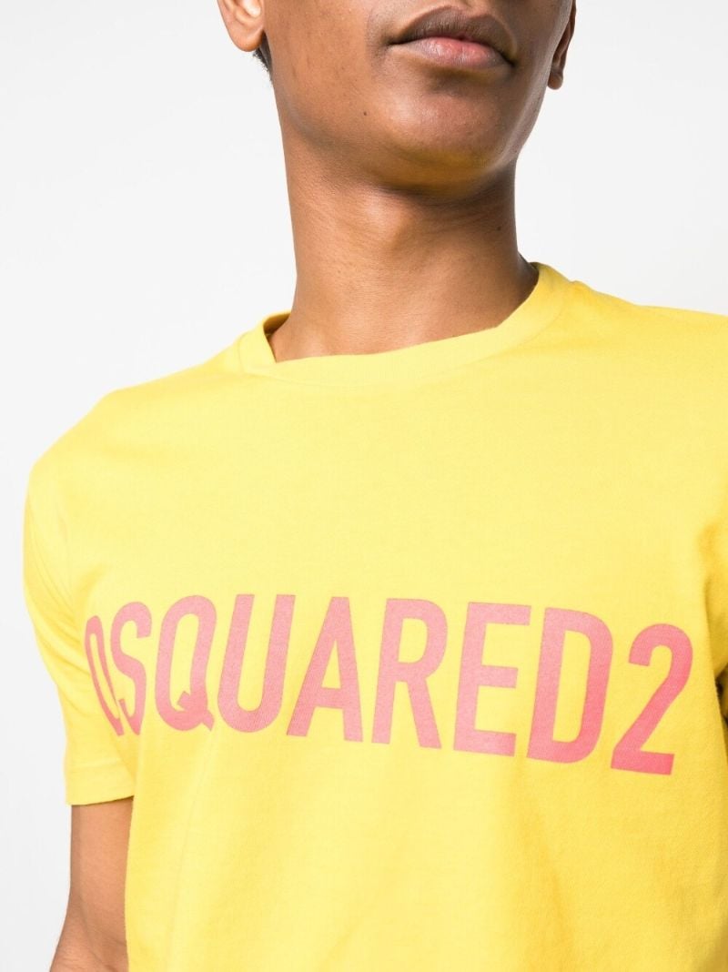 Yellow Logo-print Short-sleeve T-shirt
