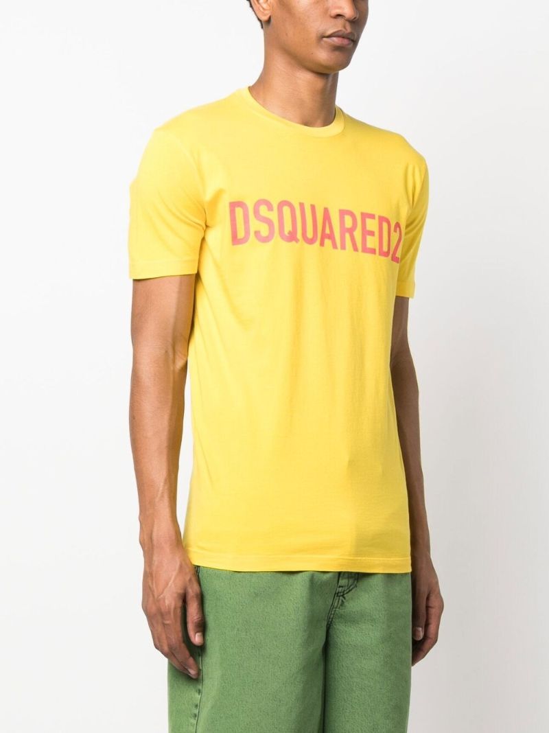 Yellow Logo-print Short-sleeve T-shirt