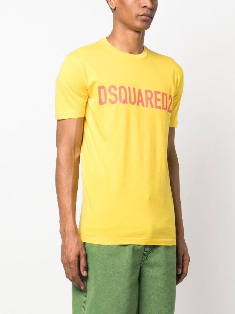 Yellow Logo-print Short-sleeve T-shirt